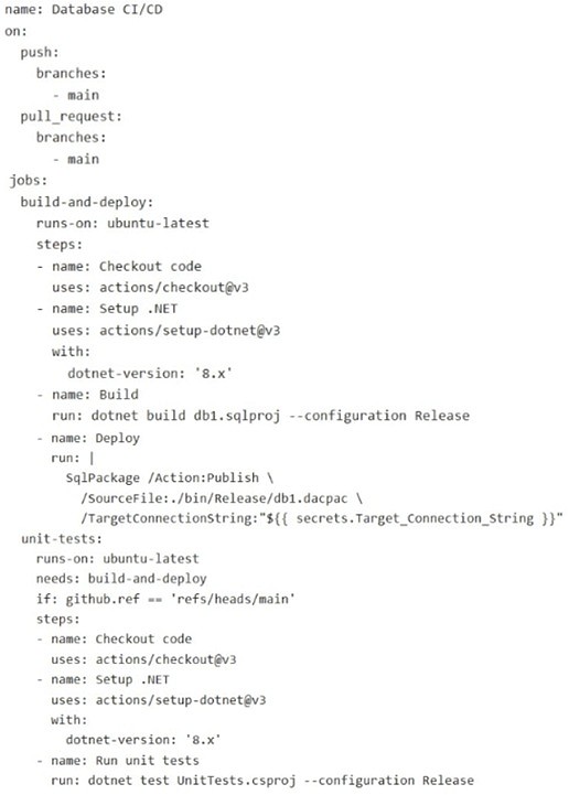 Exhibit: GitHub Actions Workflow for an SDK-Style SQL Database Project