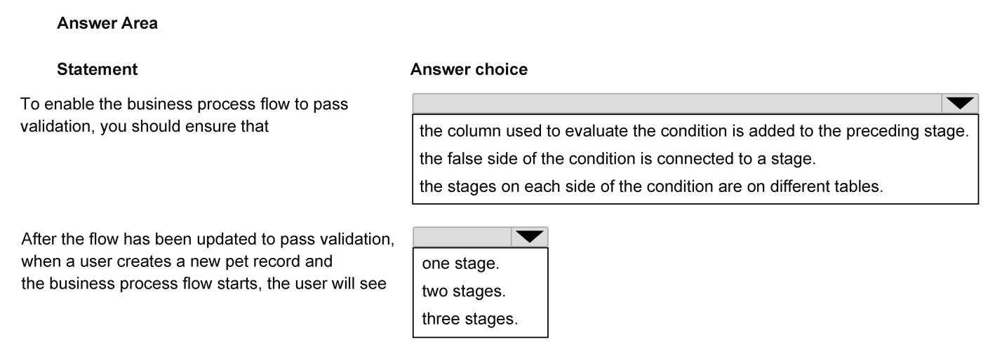 Exhibit: Business Process Flow Branching Stage Requirements