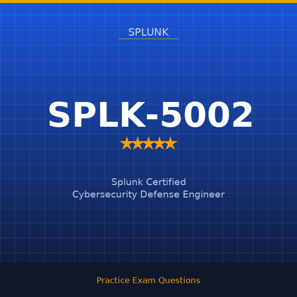 SPLK-5002 — Splunk Certified Cybersecurity Defense Engineer